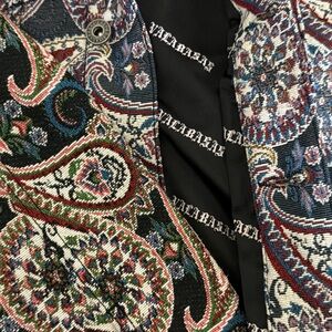 Valabasas Floral Tapestry Paisley Trucker Jacket - Authentic